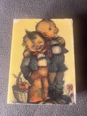 Vintage Music Box Western Germany Deichert Hummel Style Box Working “Butterfly”